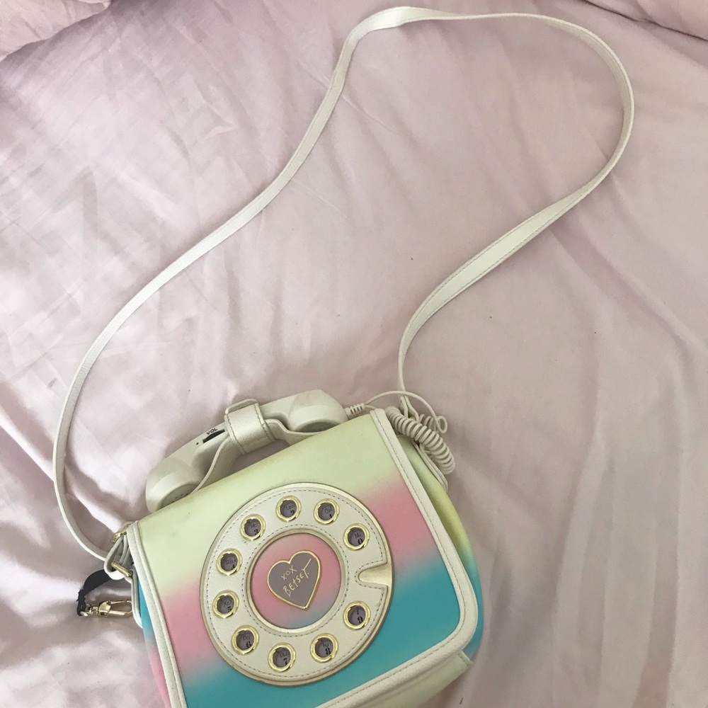Betsey Johnson telephone crossbody bag